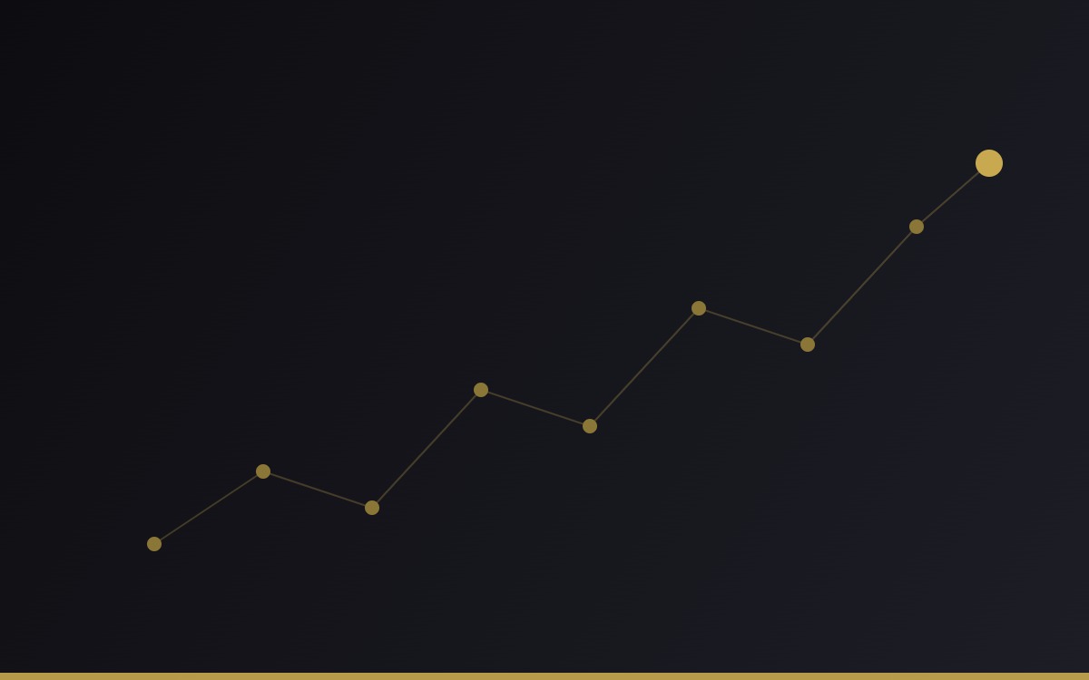Abstrakte Grafik in Schwarz und Gold zum Thema Vorbereitungsablauf